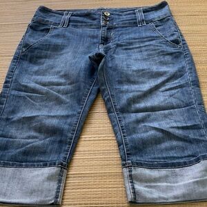 Lee One True Fit Lower On The Waist Blue Capris Denim Size 10 M Women